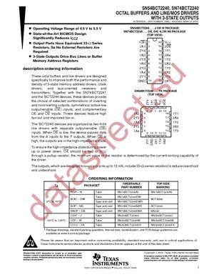 SN74BCT2240N datasheet  